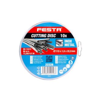   FESTA Trennscheibe für Metall in Metallbox 115 x 1 x 22,2 mm (10 Stück)
