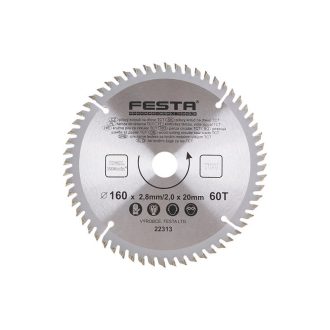 FESTA Sägeblatt für Holz 160 x 20 x 2,0 mm / 60T