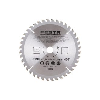 FESTA Sägeblatt für Holz 190 x 20 x 2,2 mm / 40Z