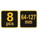 VOREL Kreisschneider-Set 8-teilig (64-127 mm)