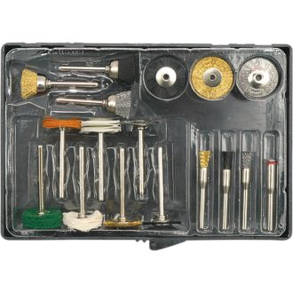 VOREL Mini-Schleifkopf-Set mit Gewinde, 17-teilig