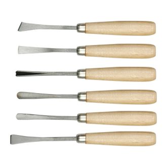 Holzmeißel-Set mit 6-teiligem Holzgriff