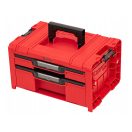 QBRICK SYSTEM PRO Rollende Werkzeugkiste mit 3 Schubladen Red Ultra HD