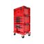 QBRICK SYSTEM PRO Rollender Werkzeugkasten mit Schubladen 4 Red Ultra HD