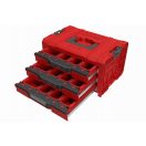 QBRICK SYSTEM PRO Rollender Werkzeugkasten mit Schubladen 4 Red Ultra HD