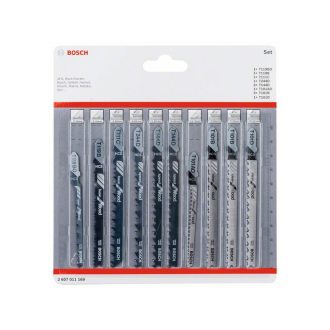 BOSCH Decoupage-Sägeblatt-Set 10-teilig T-Klemme für Holz