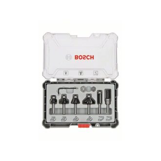   BOSCH Kanten- und Profilfrässet 6-teilig mit 6 mm Spannfutter