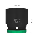 BOSCH PRO Maschinen-Steckschlüssel 1/2" 30 mm CrMo