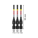 BOSCH PRO Impact Bit Set 3-teilig T10 / T15 / T20 x 55 mm 1/4" Hex