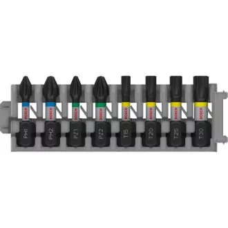   BOSCH PRO Impact Bit-Set 8-teilig 25m (PH1/PH2/PZ1/PZ2/T15/T20/T25/T30) 1/4" Hex