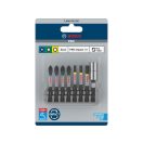 BOSCH PRO Bit-Set 8 r. 50 mm + Halter (PH2 x 2, PZ2 x 2, T20, T25, T30) Pick & Click