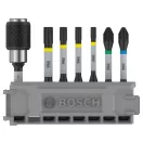 BOSCH PRO Bitset 7 Stk. 50 mm + Halter (PH2, PZ2, T15, T20, T25, T30) Pick & Click