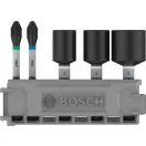 BOSCH PRO Bit-Spitze und Schraubendreher-Set 5-teilig 50 mm (PH2,PZ2 / 8,10,13 mm) Pick & Click
