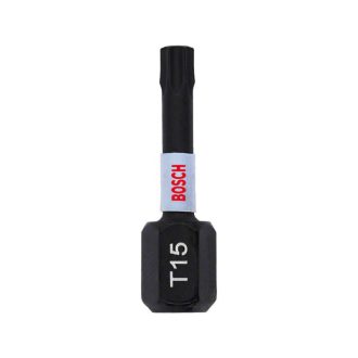   BOSCH Bitspitze Torx T15 x 25 mm 1/4" Impact Control (2 Stück)