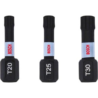   BOSCH Bitsatz 3-teilig Torx T20 / T25 / T30 x 25 mm Impact Control