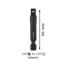 BOSCH PRO Stecknussadapter 50mm 1/4" Hex -> 1/4" Quadrat