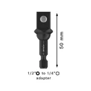 BOSCH PRO Steckschlüssel Adapter 50mm 1/4" Hex -> 1/2" Vierkant