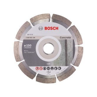   BOSCH Diamant-Trennscheibe 150 x 2,0 x 10 x 22,2 mm segmentiert Standard für Beton
