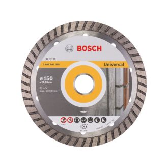   BOSCH Diamanttrennscheibe 150 x 2,5 x 10 x 22,2 mm Turbo Standard für Universal