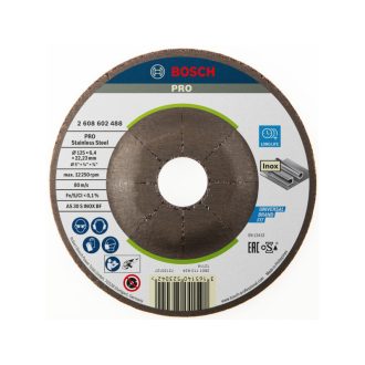   BOSCH Reinigungsscheibe für Edelstahl 125 x 6,0 x 22,2 mm gebogen AS 30 S INOX BF