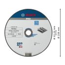 BOSCH PRO Trennscheibe für Metall 230 x 3,0 x 22,2 mm A 30 S BF