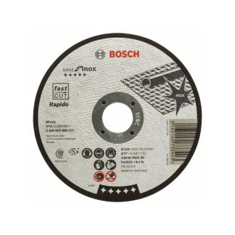   BOSCH Trennscheibe für Metall 125 x 0,8 x 22,2 mm gerade Best for Inox - Rapido