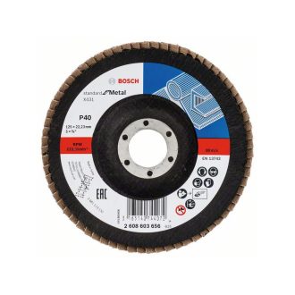   BOSCH Lamellenschleifscheibe konisch 125 x 22,2 / P40 Aluminiumoxid X431