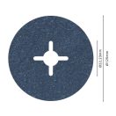 BOSCH PRO Faservlies-Schleifscheibe für Metall 125 x 22,2 mm / P36 Zirkonoxid