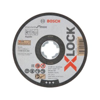   BOSCH Trennscheibe für Metall 125 x 1,0 x 22,2 mm Edelstahl geradlinig WA 60 T BF X-LOCK