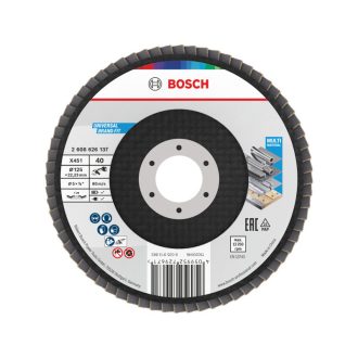   BOSCH Lamellenschleifscheibe konisch 125 x 22,2 / P40 Aluminiumoxid X451 Multi Material