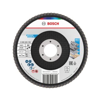   BOSCH Lamellenschleifteller konisch 125 x 22,2 / P60 Aluminiumoxid X451 Multi Material