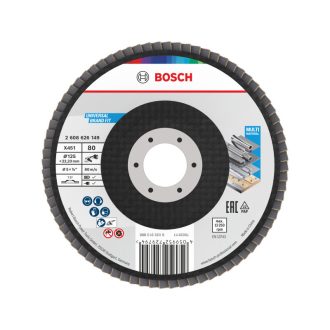   BOSCH Lamellenschleifscheibe gerade 125 x 22,2 / P80 Aluminiumoxid X451 Multi Material