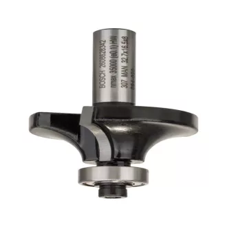   BOSCH Hartmetall-Abrundfräser mit Kugellager 32,7 (r=10 mm) x 16,5 x 57 x 8 mm