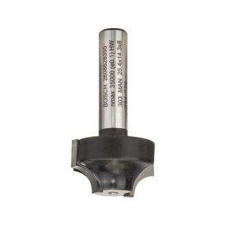   BOSCH Hartmetall-"E"-Fräser mit Kugellager 25,4 (r=6,3 mm) x 14 x 46 x 8 mm