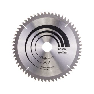   BOSCH Sägeblatt für Holz 216 x 30 x 2,0 mm / 60T Optiline Wood ATB / N