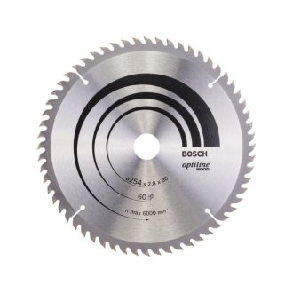   BOSCH Sägeblatt für Holz 254 x 30 x 2,8 mm / 60T Optiline Wood ATB