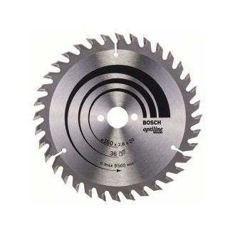   BOSCH Sägeblatt für Holz 160 x 20/16 x 2,6 mm / 36T Optiline Wood ATB