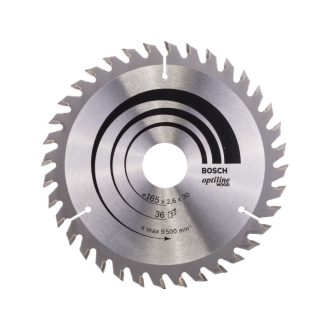   BOSCH Sägeblatt für Holz 165 x 30/20 x 2,6 mm / 36T Optiline Wood ATB