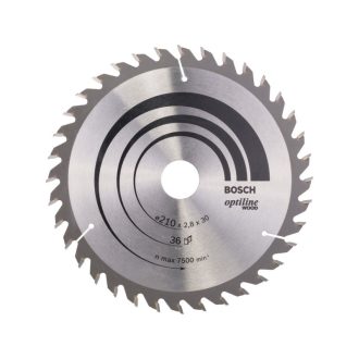   BOSCH Sägeblatt für Holz 210 x 30 x 2,8 mm / 36T Optiline Wood ATB
