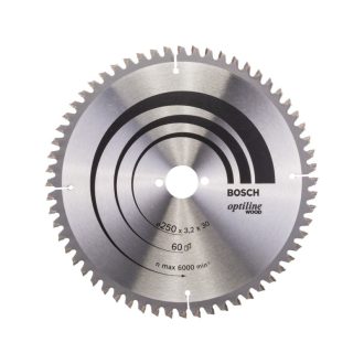   BOSCH Kreissägeblatt für Holz 250 x 30 x 3,2 mm / 60T Optiline Wood ATB / N