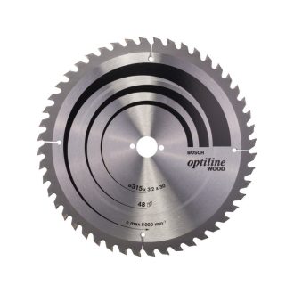   BOSCH Sägeblatt für Holz 315 x 30 x 3,2 mm / 48T Optiline Wood ATB / UW