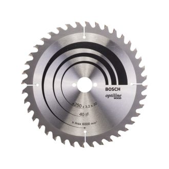   BOSCH Kreissägeblatt für Holz 250 x 30 x 3,2 mm / 40T Optiline Wood ATB