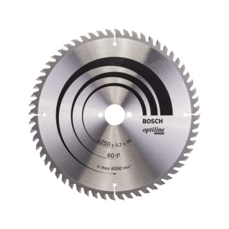   BOSCH Sägeblatt für Holz 250 x 30 x 3,2 mm / 60T Optiline Wood ATB