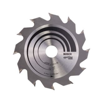   BOSCH Sägeblatt für Holz 130 x 20/16 x 2,4 mm / 12T Optiline Wood ATB