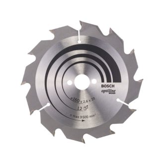   BOSCH Sägeblatt für Holz 160 x 20/16 x 2,6 mm / 12T Optiline Wood ATB