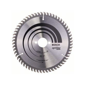   BOSCH Sägeblatt für Holz 190 x 30 x 2,6 mm / 60T Optiline Wood ATB