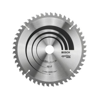   BOSCH Sägeblatt für Holz 260 x 30 x 3,2 mm / 48T Optiline Wood ATB / N