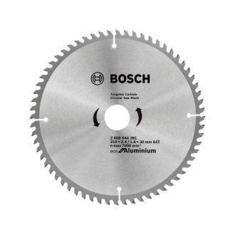 BOSCH Kreissägeblatt für Aluminium 210 x 30 x 2,2 mm / 64T