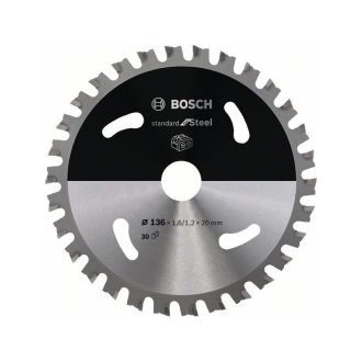   BOSCH Sägeblatt für Metall 136 x 1,6 x 20 mm / 30T Standard für Stahl