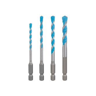   BOSCH EXPERT HEX-9 Multikonstruktionsbohrer-Set 4-teilig (4 / 5 / 6 / 8 mm) 1/4" Bithalter